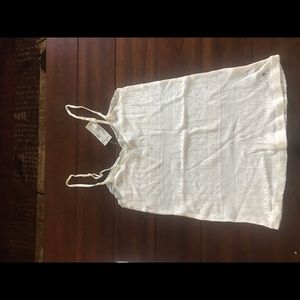American eagle beige lace knit top